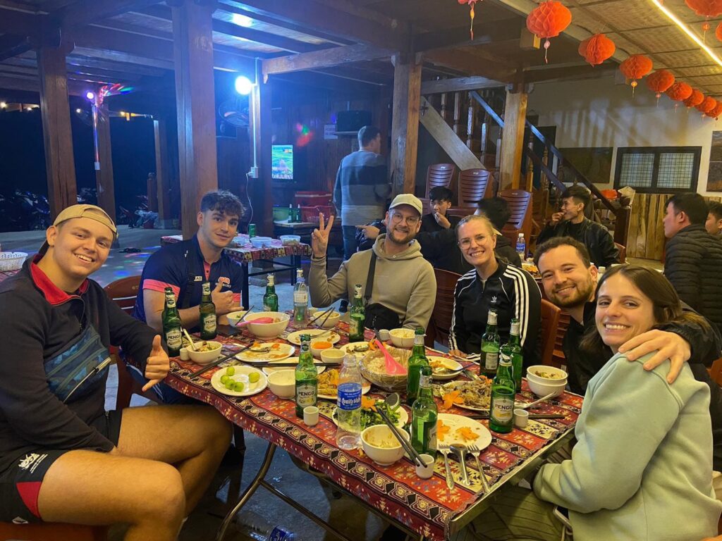 Tour treat - pho, b&aacute;nh cuốn, and rice wine at a homestay&mdash;yum!