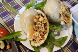 Sò điệp nướng mỡ hành
