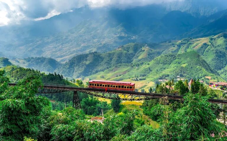 the muong hoa mountain train offers breathtaking aerial views of the valleys Vietadvisor