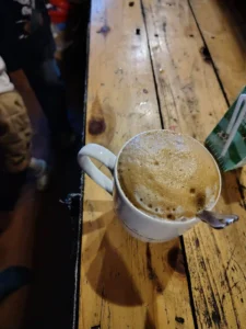 drink thick Vietnamese coffee