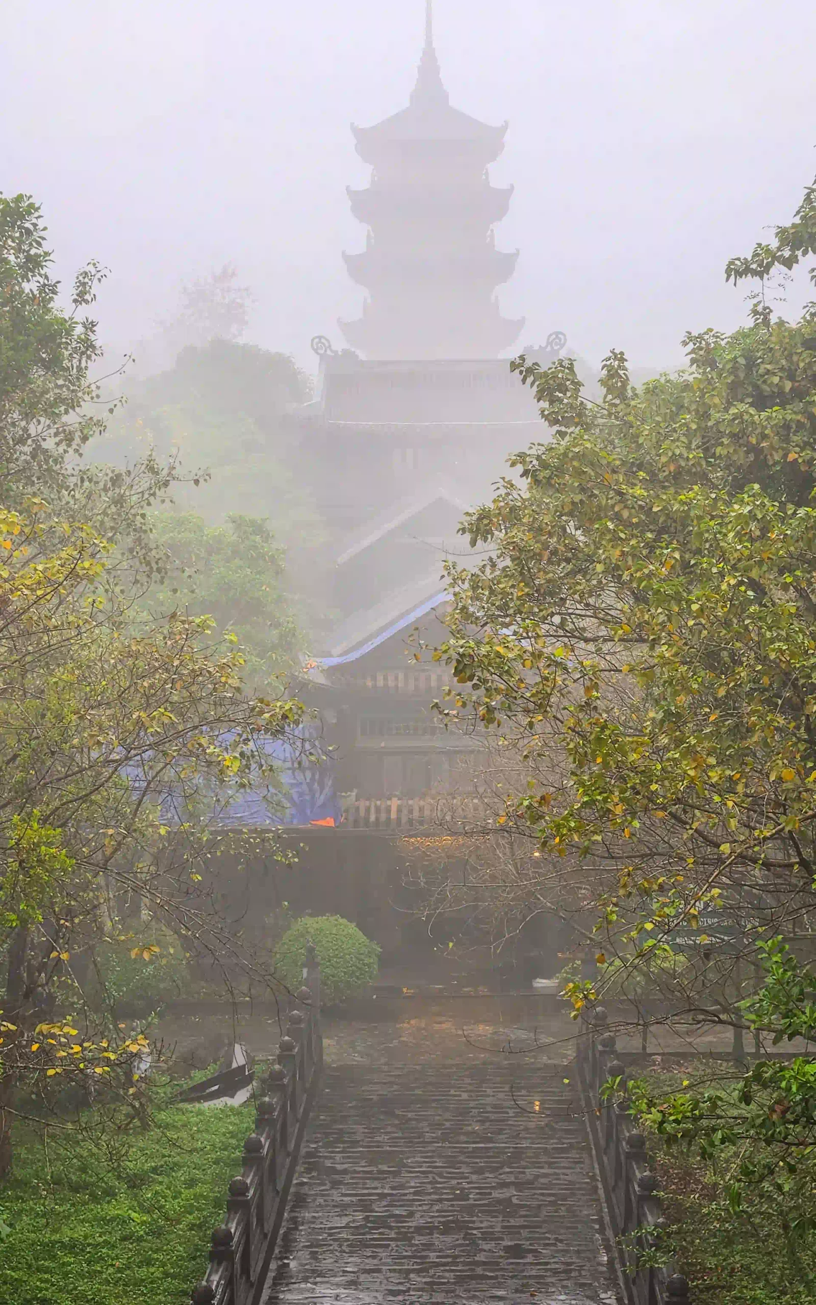 5 ways to enjoy Ninh Binh on rainy days 20 Bai Dinh Pagoda on rainny day 11 scaled Vietadvisor
