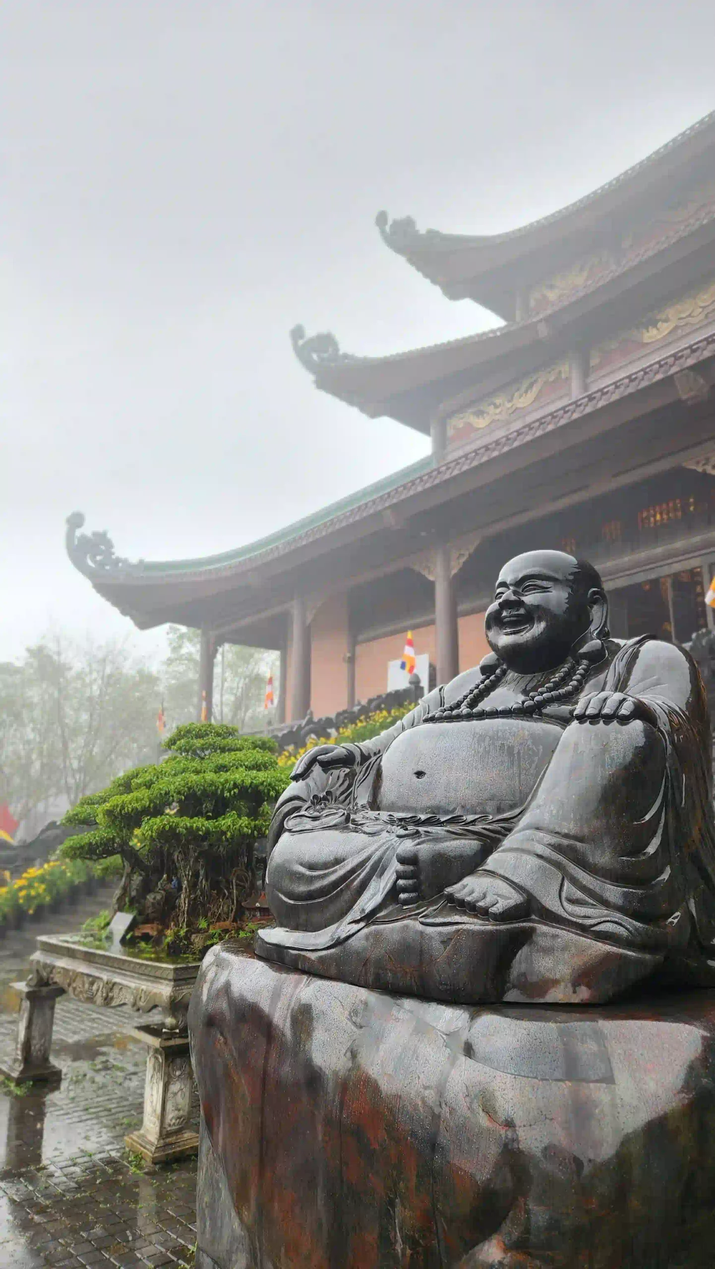 5 ways to enjoy Ninh Binh on rainy days 19 Bai Dinh Pagoda on rainny day 13 scaled Vietadvisor