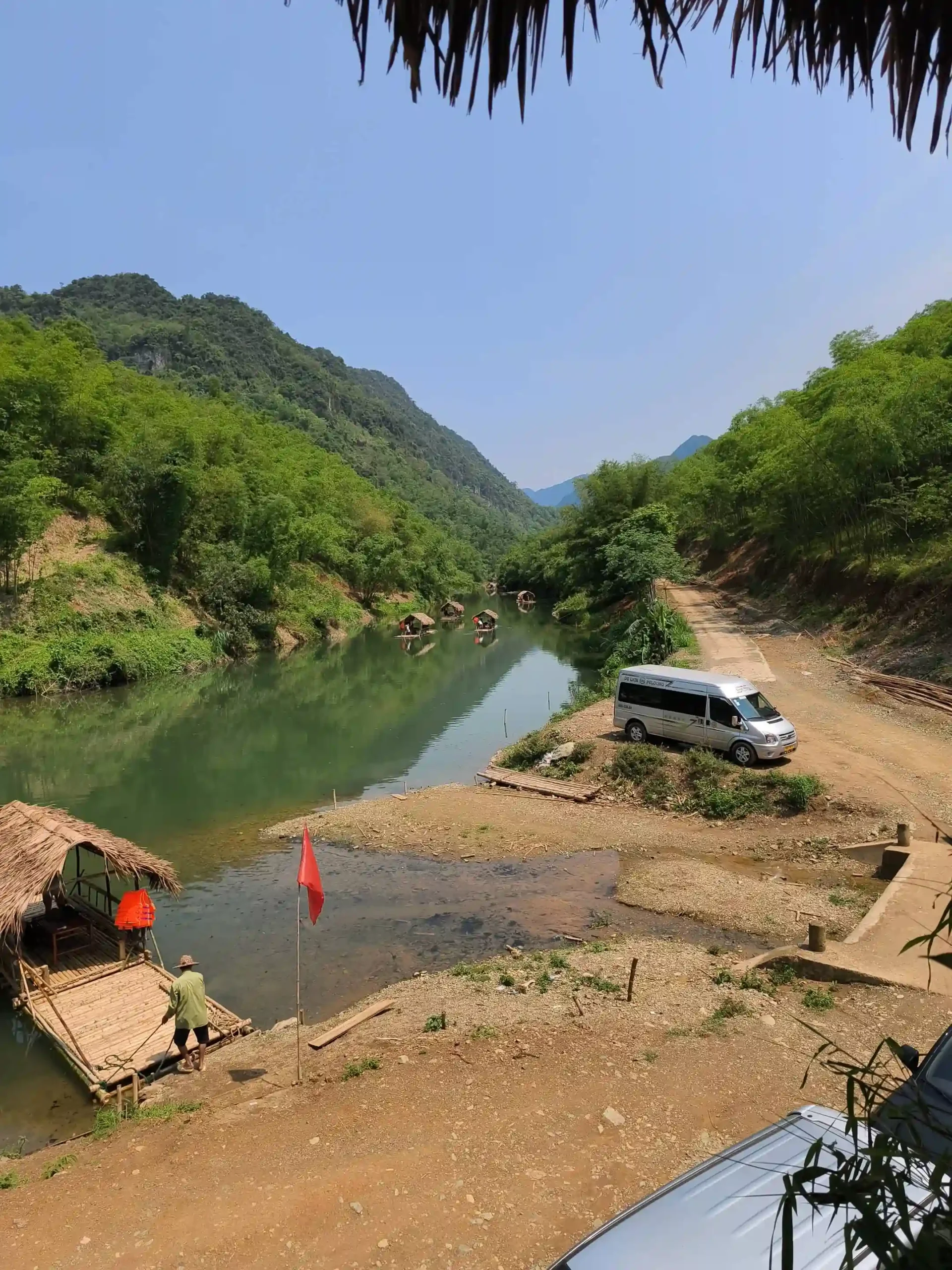 My first trip to Pu Luong: Things to do & local costs (2026) 22 Bamboo Rafting on Cham Stream 2 scaled Vietadvisor