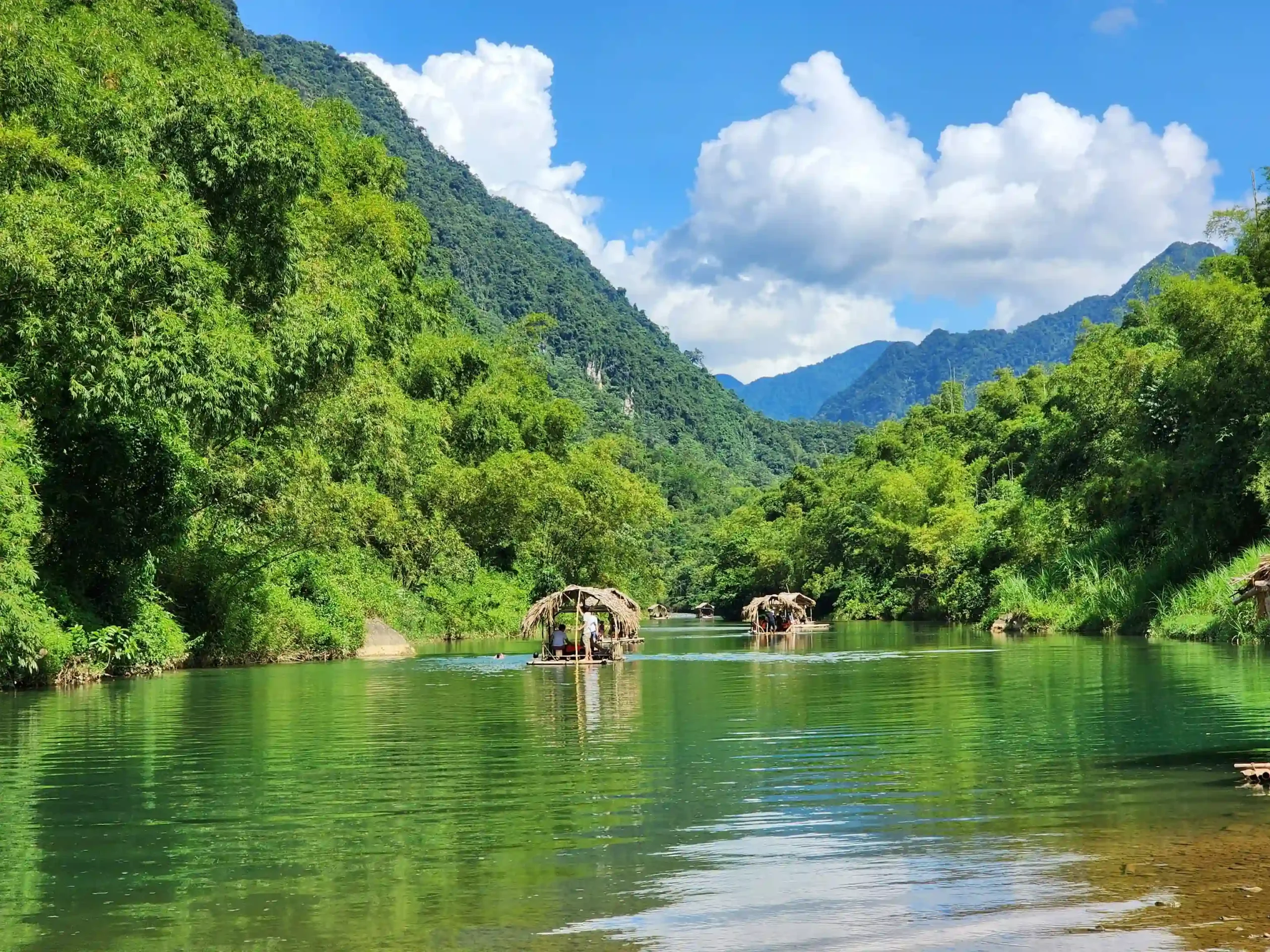 My first trip to Pu Luong: Things to do & local costs (2026) 18 Bamboo Rafting on Cham Stream 7 scaled Vietadvisor