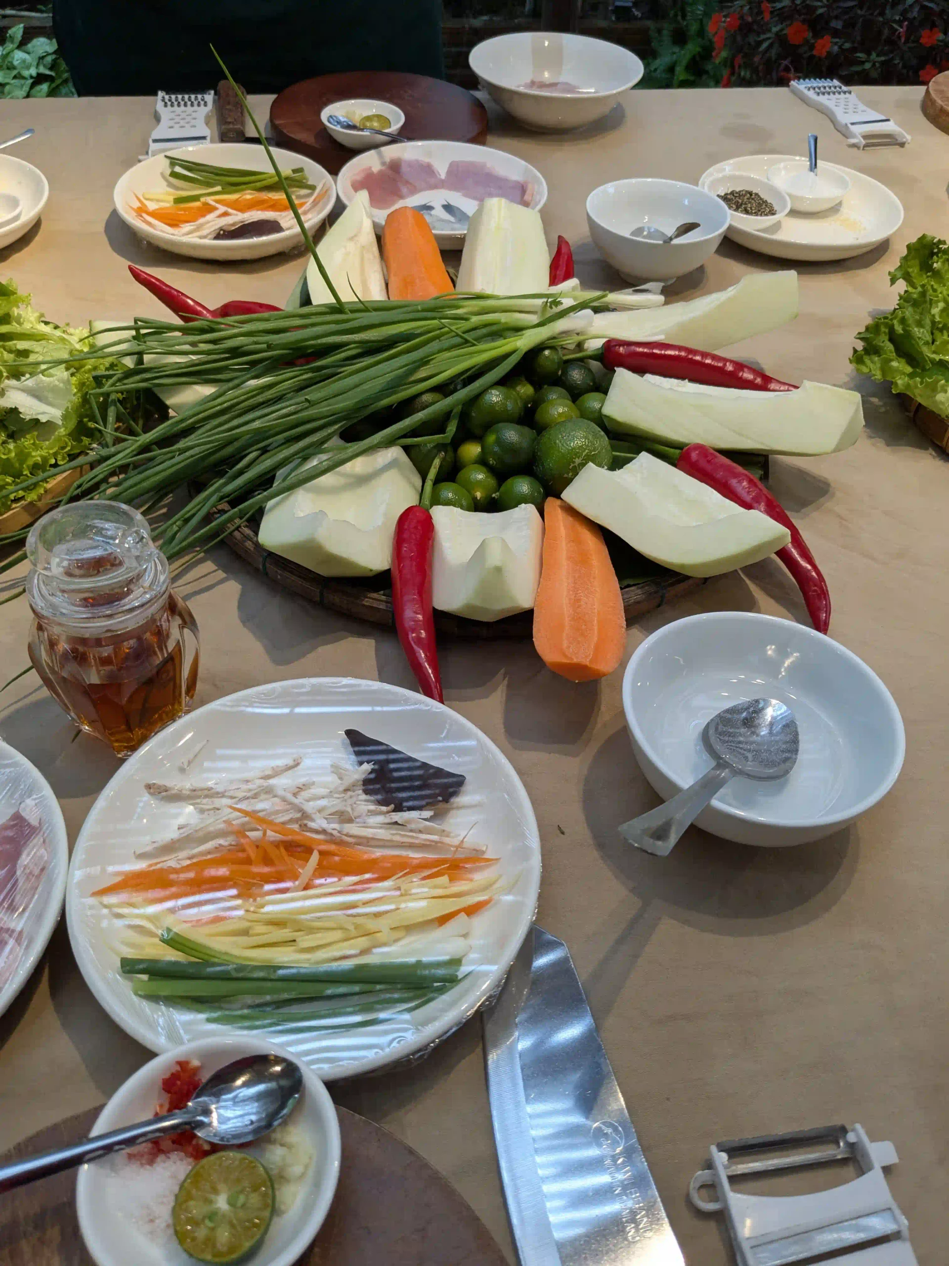 Hoi An cooking class & boat ride combo review: Worth it? 5 The papaya salad hoi an cooking class scaled Vietadvisor