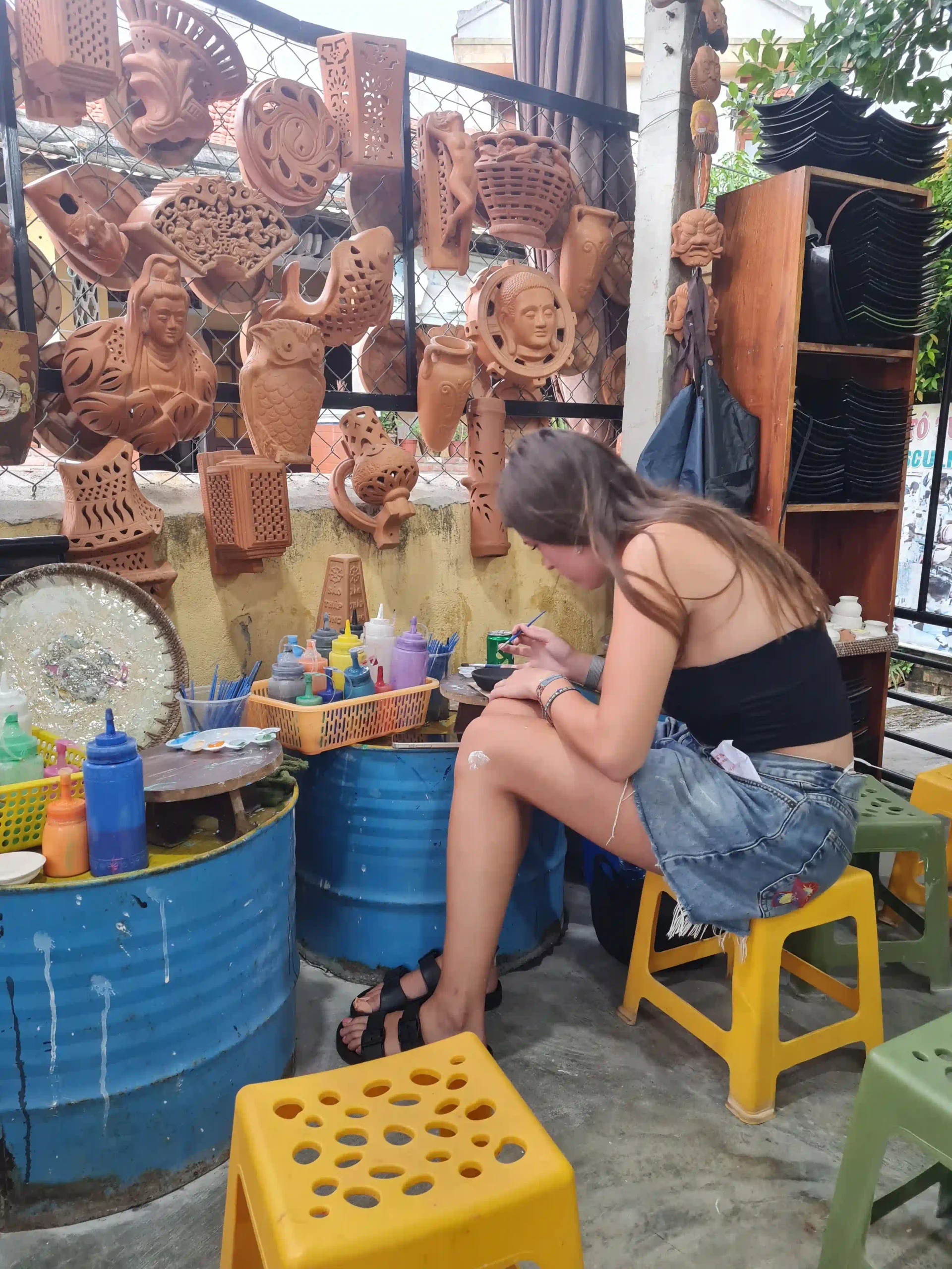 How to visit Thanh Ha Pottery Village Hoi An (self-guided) 27 Doing a Thanh Ha Pottery Workshop or Pottery Class scaled Vietadvisor