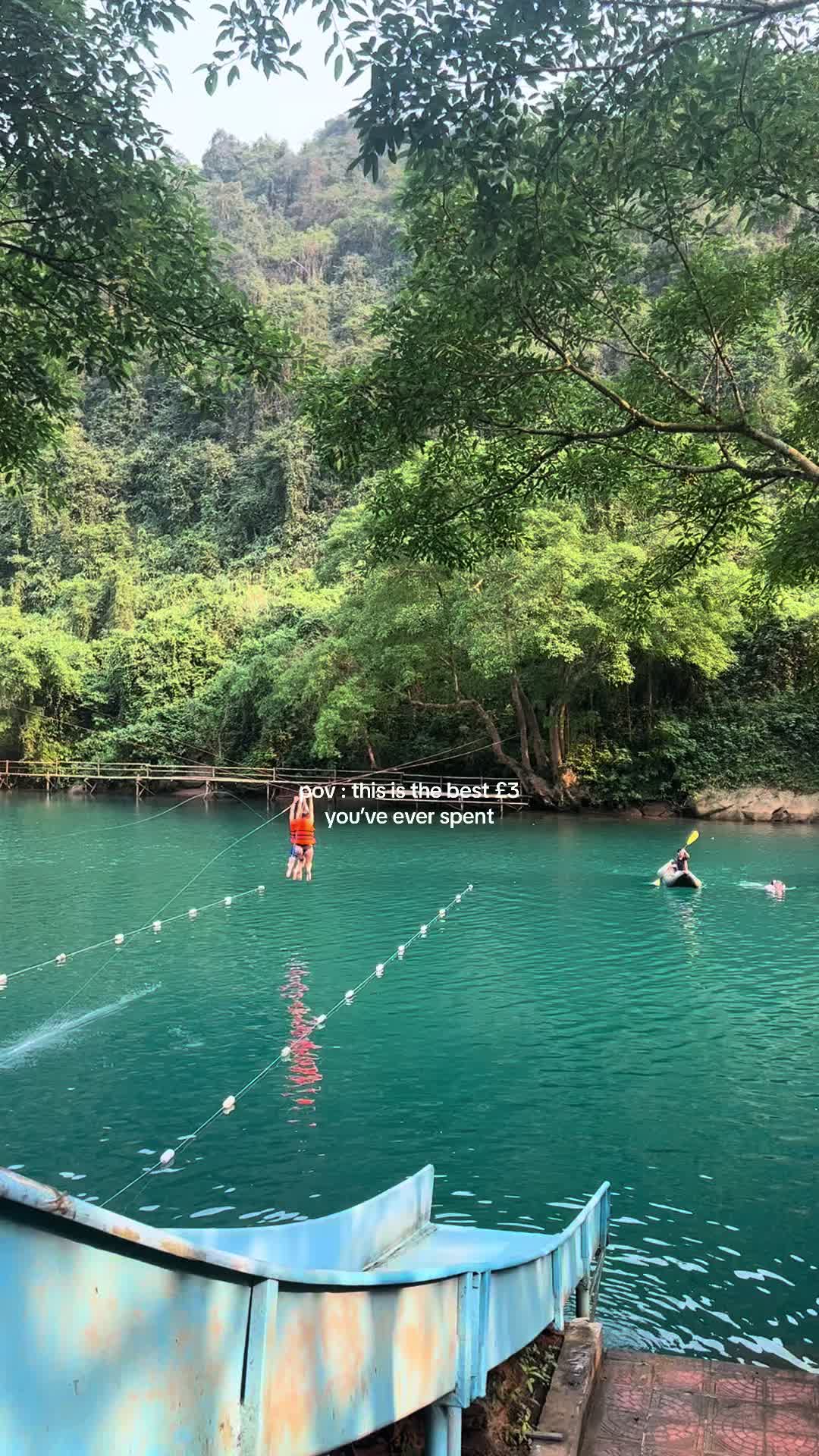 📍Dark Cave in Phong Nha national park, the funnest time ever😂😂😂🫶🏼🫶🏼 #vietnam #zipline #nature #foryoupage #traveltiktok #backpackinglife 