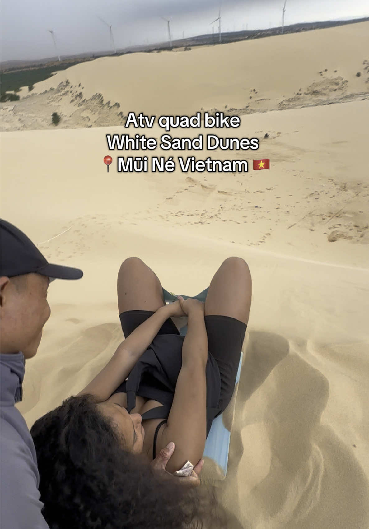 Must do in Mui Ne ATV Quad Bike !  White Sand dunes one of the best activities, and the slide !! #vietnam #atv #sanddunes #fyppp 