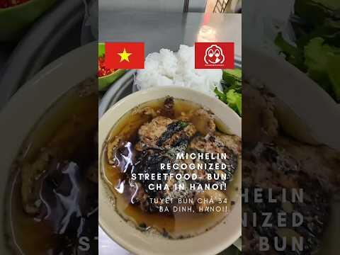 Michelin recognized Streetfood in Hanoi - Bun Cha #shorts