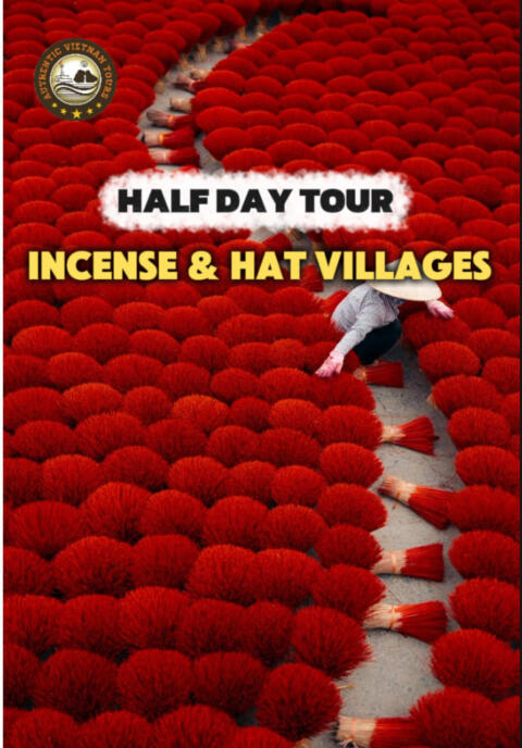 🌺Discover Hanoi&rsquo;s Hidden Gem: Quang Phu Cau Incense and Hat-making Villages Step out of Hanoi and explore the charm of northern Vietnam on a half-day cultural tour! ✅ Discover traditional crafts and local life ✅ Try hands-on activities with guidance from experts ✅ Capture stunning photos in authentic settings ✅ Learn about the history, culture, and daily life of the villages Book your tour today and enjoy an unforgettable cultural adventure just a short drive from Hanoi! 📸 #incensevillagehanoi #quangphucau #hatmakingvillage #tiktokviral #fyp 