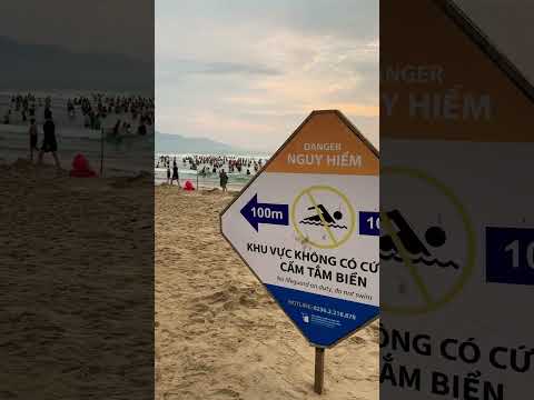 No swimming at the beach in D #danang #vietnam #travel #shorts #funny #beach