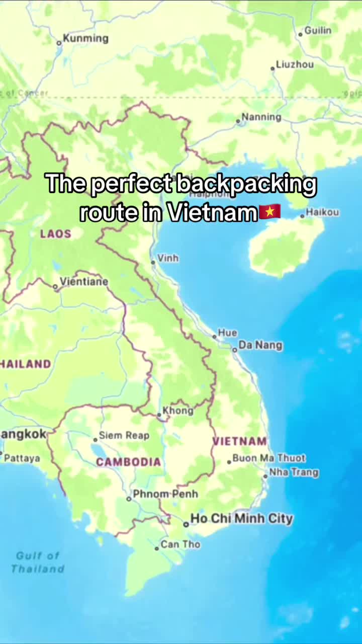 The perfect backpacking route in Vietnam📍🇻🇳 #vietnam #vietnamitinerary #vietnamtravel 