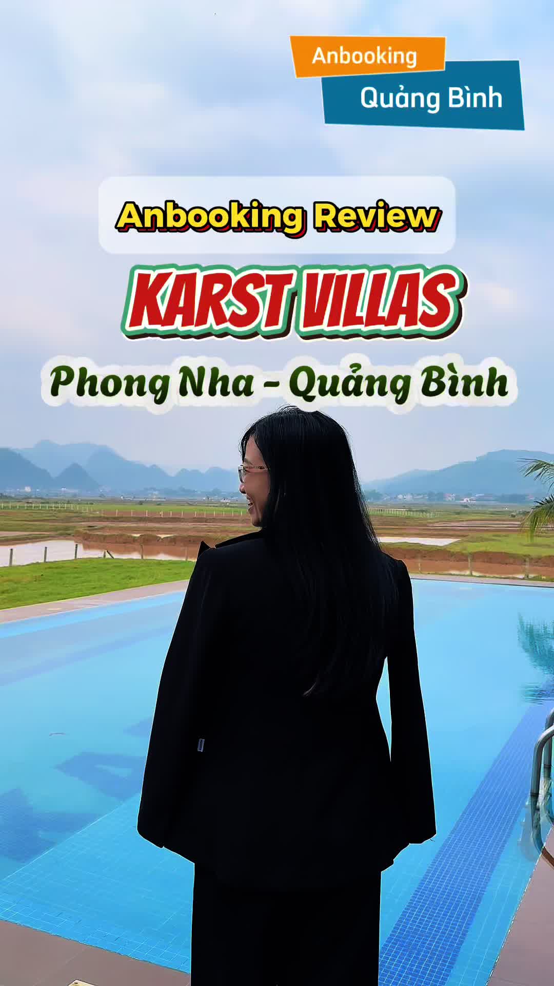 Karst Villas | Phong Nha - Quảng B&igrave;nh 🍃 Villa toạ lạc tại: X&oacute;m L&agrave;ng - X&atilde; Hưng Trạch - Bố Trạch - Quảng B&igrave;nh (Gần đường HCM đi l&ecirc;n Phong Nha - Kẽ B&agrave;ng) Villas c&oacute; hồ bơi ngo&agrave;i trời với tầm nh&igrave;n ra n&uacute;i đ&aacute; v&ocirc;i, c&aacute;nh đồng l&uacute;a tuyệt đẹp ...  Ai đến đ&acirc;y một lần đều thật sự rụng tim rồi đem l&ograve;ng nhung nhớ 🩵 #anbooking #ReviewQuangBinh #VillaHomestayQuangBinh #DulichQuangBinh #TourQuangBinh #karstvilla #phongnhakebang @An An @Anbooking.vn 