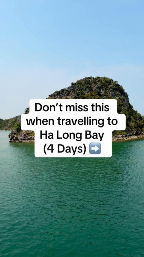 4 day itinerary for Ha Long Bay #traveltok #vietnamitinery #halongbay #travelinspo #travelrecommendation 
