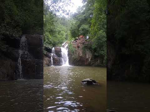 Nhảy th&aacute;c giảm nhi&ecirc;̣t | Cliff jumping in Dalat city of Vietnam #Shorts