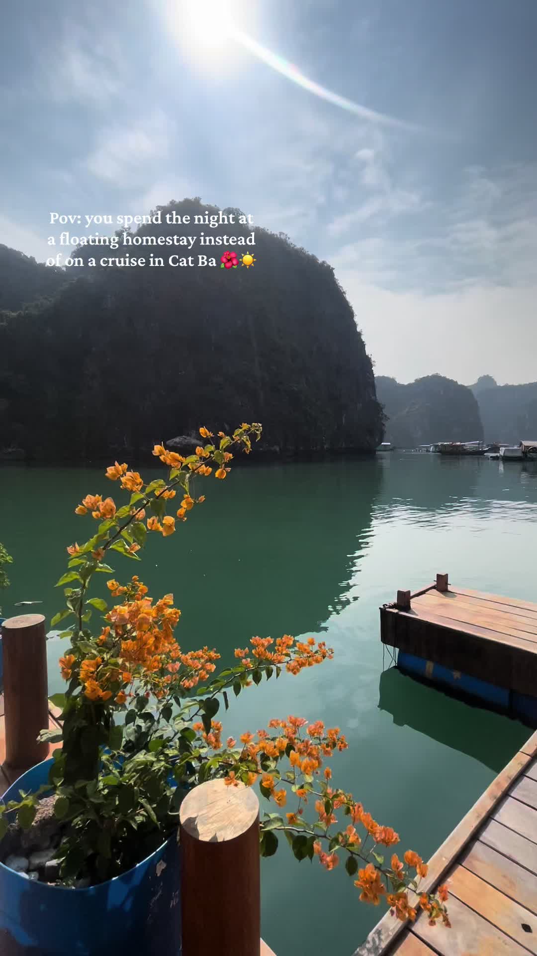 📍Lan ha floating homestay #vietnam #catba #floatinghomestay #halongbay #lanhabay #hiddengems #view #travel #fyp  
