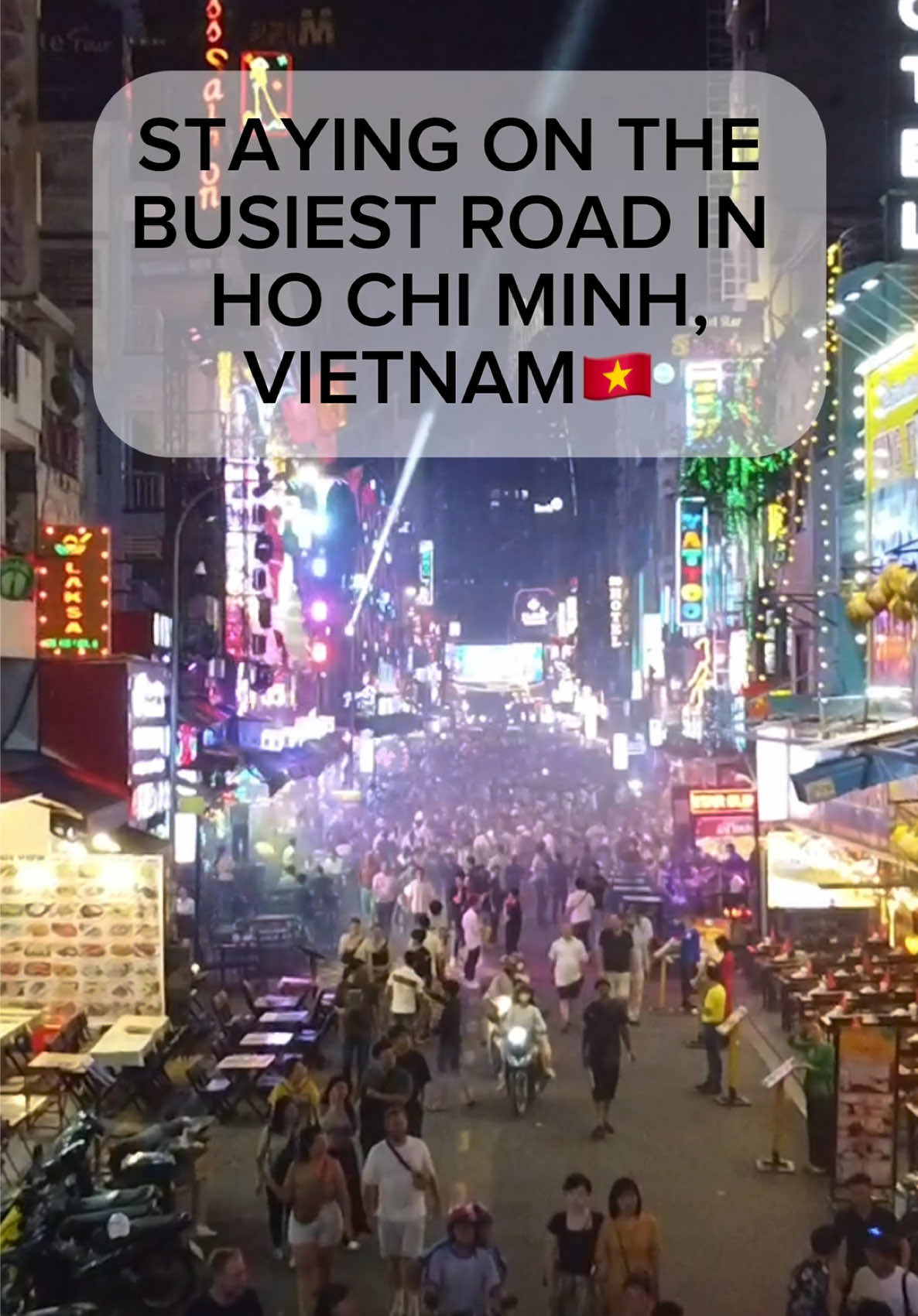 Bui Vien street, the busiest street in Ho Chi Minh! 🇻🇳 #vietnam #travel #fyp
