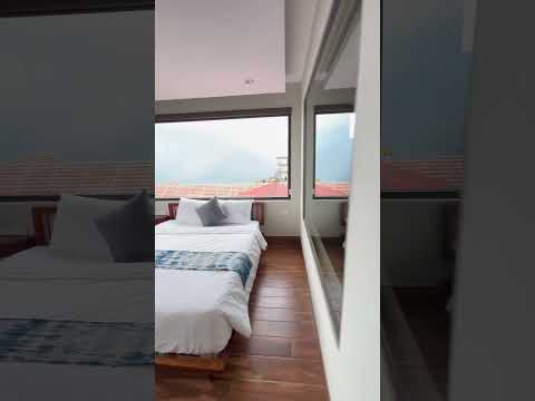 Affordable Hotel in Sapa Vietnam with mountain and funicular view. #travel #sapavietnam #sapa #fyp