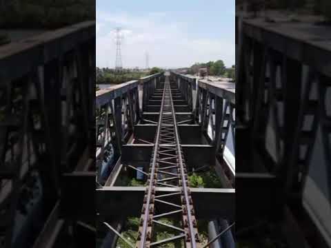 Railway crossing the canal of Kampot province, Cambodia#shorts