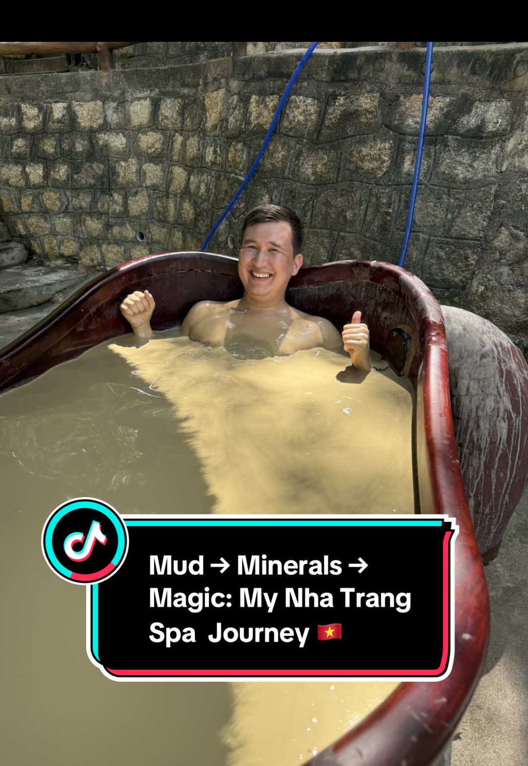 Nha Trang knows the secret recipe: mud + minerals + magic ✨🇻🇳 First, the silky mud wraps you in nature&rsquo;s spa, then the warm mineral bath melts away all the tension. 💧 After that, it&rsquo;s time to dive into the cool swimming pools and waterfalls 🌴. And finally, the perfect ending &mdash; delicious meals and refreshing drinks to recharge 🍲🥗🥂. A journey of healing, beauty, and pure relaxation from start to finish. #NhaTrang #MudBath #MineralSpa #VietnamTravel #Relax 