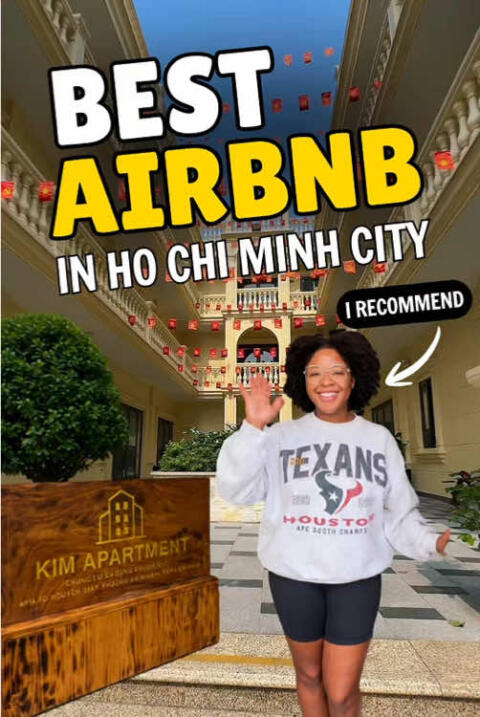 Inside our Ho Chi Minh City Airbnb 🇻🇳 #fyp #AirbnbTour #TravelTok #VietnamTok #travelcouple 