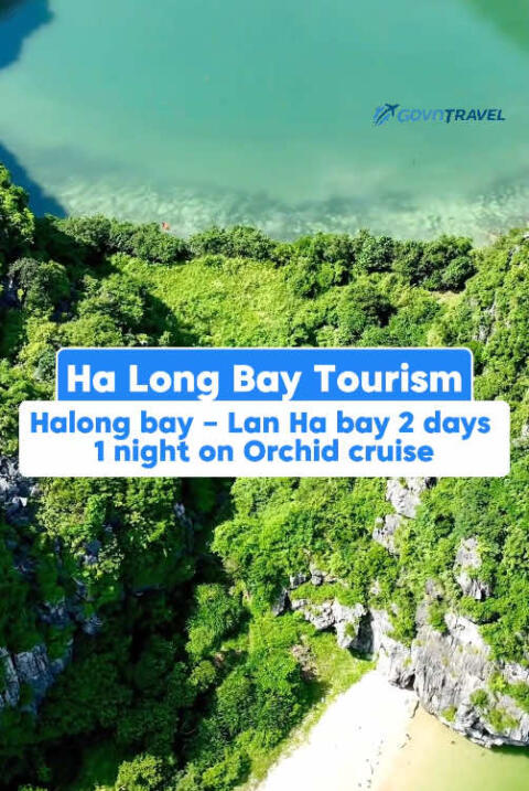 Halong bay - Lan Ha bay 2 days 1 night on Orchid Cruise  #Travel #govntravel #traveltiktok #travelvietnam #trending #tour #fyp 