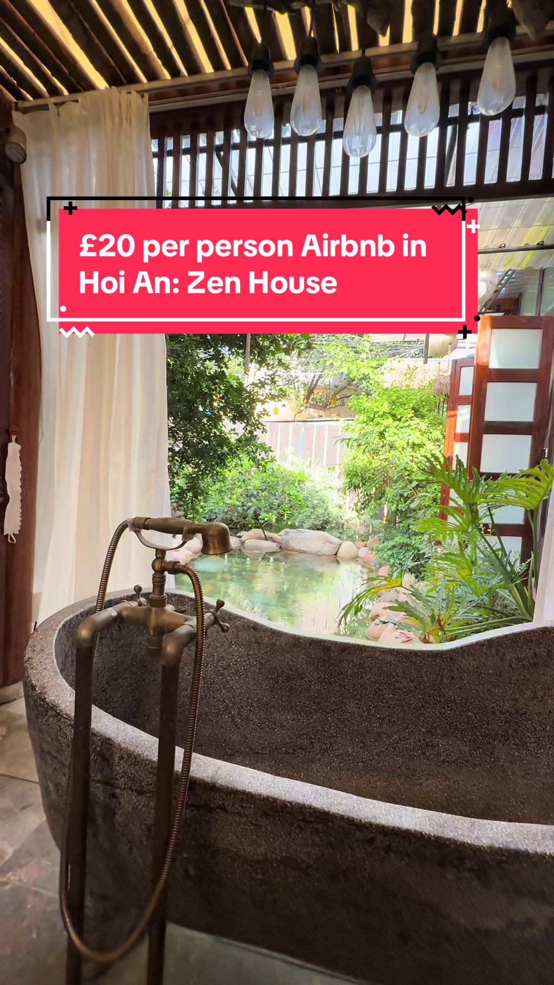 a touch of Japan in the middle of Vietnam&hellip; around &pound;20 per person! THIS PLACE IS GORGEOUS📍Zen House, Hoi An @zenhousehoian #travel #accommodation #airbnb #zenhouse #japanese #onsen #vietnam #hoian #gifted #ugc 