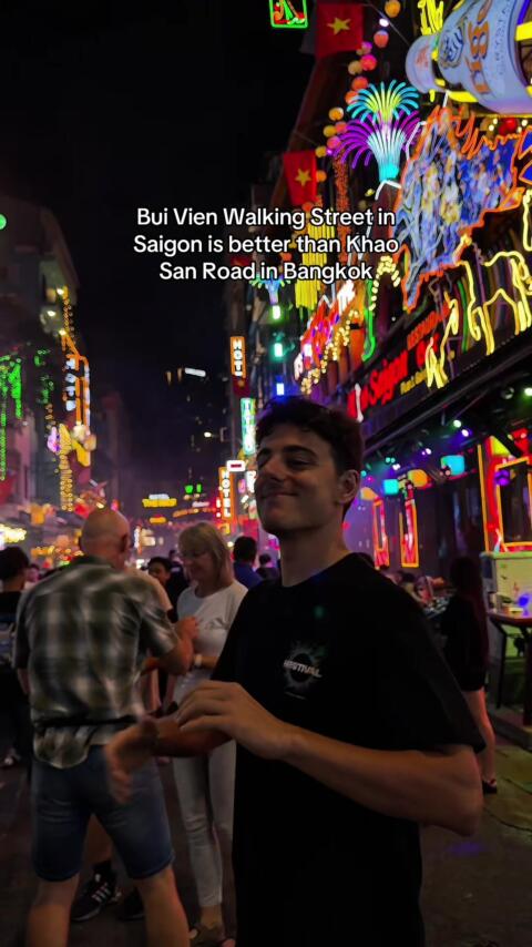 Hcmc nights hit different #solotravel #vietnam #saigon #backpack #fyp 
