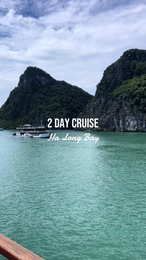 2 day cruise in Ha Long Bay 🚢 #vietnam #halongbay #cruise #kayaking #bucketlist 