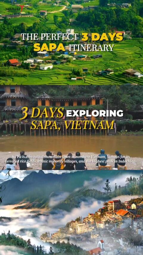 3 DAYS EXPLORING SAPA, VIETNAM 🇻🇳 Sapa is one of the most breathtaking destinations in Northern Vietnam, famous for its dramatic mountain landscapes, endless rice terraces, and vibrant local cultures. Located high in the mountains near the Chinese border, Sapa offers a unique blend of natural beauty and authentic ethnic traditions. In this video, we share a 3-day journey exploring Sapa &mdash; from walking through spectacular rice terraces and visiting peaceful mountain villages to enjoying panoramic views of the misty valleys that make this region so unforgettable. This video is meant to be a reference itinerary for travelers who want to experience the highlights of Sapa in a short time. Whether you&rsquo;re trekking through the countryside, discovering local culture, or simply soaking in the incredible scenery, Sapa is truly a destination that captures the heart of every traveler. ✨ Planning a trip to Sapa? Comment &ldquo;SAPA&rdquo; and we&rsquo;ll send you a detailed 3&ndash;4 day itinerary to help you plan your trip. ✨ Follow @TranGiaTravel for more authentic travel experiences across Vietnam. #TranGiaTravel #Sapa #SapaVietnam #VietnamTravel #NorthVietnam 