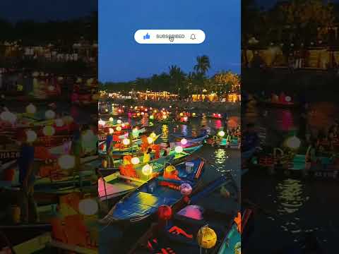Lantern festival to celebrate the Full moon in hoi An, Vietnam #youtubeshorts #viral #shorts