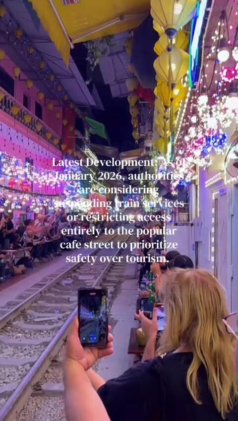 Hanoi 'Train Street' cafes ordered to close | CNNHanoi's Train Street in the Old Quarter is experiencing ongoing closures and restrictions due to safety concerns, with stricter enforcement as of late 2025 and early 2026. While often closed during the day by police, some cafes may operate sporadically, but officials frequently enforce shutdowns, and potential total suspension is under consideration.   #hanoi #trainstreet #travel 