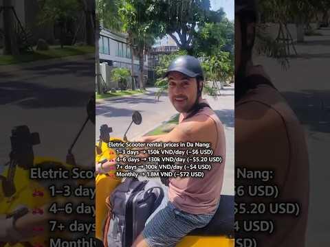 ⚡ Renting an E-Scooter in Da Nang, Vietnam | Costs  🇻🇳