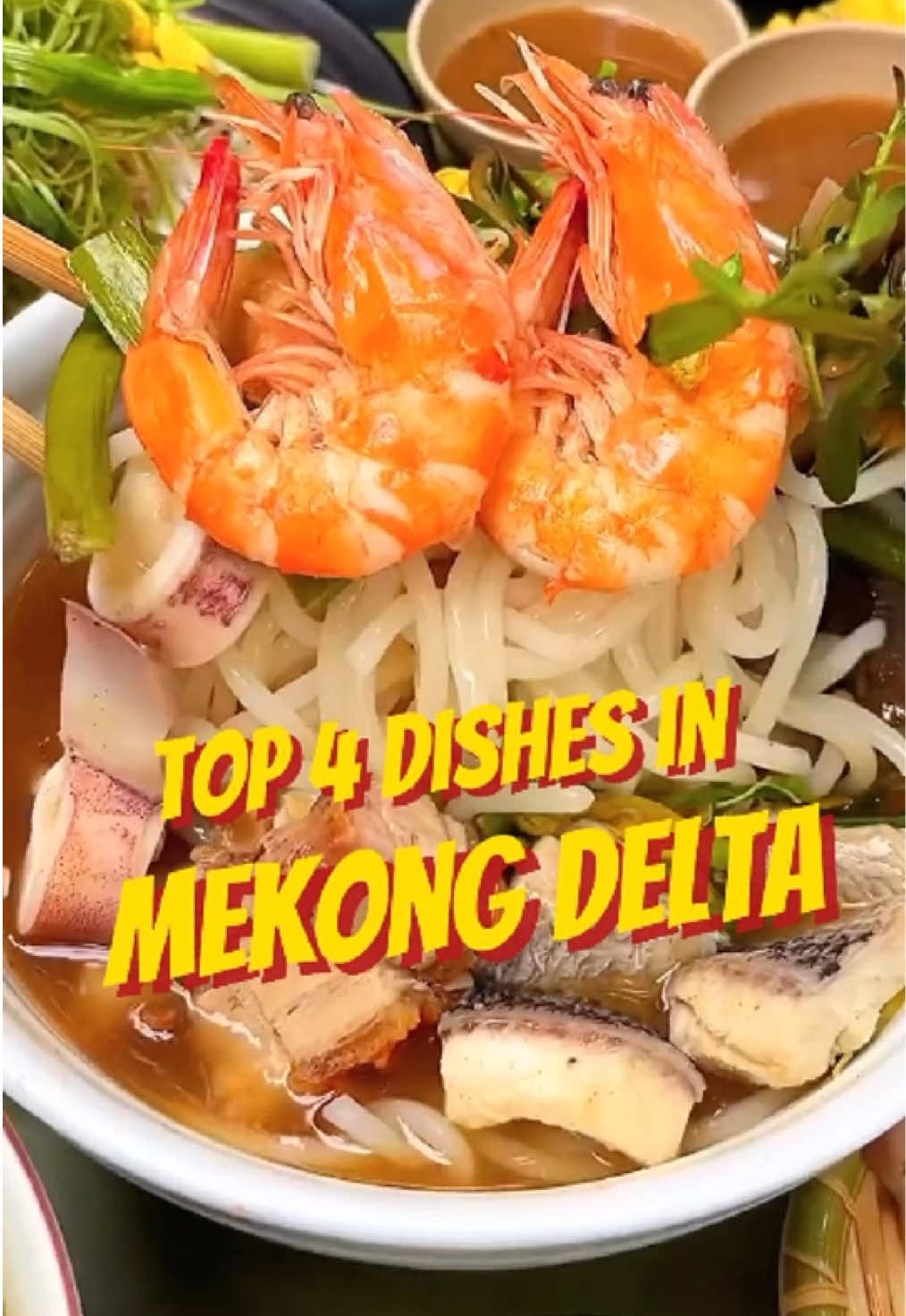 The Mekong Delta isn't just a stunning landscape, it's also a food paradise. Let's explore the top 4 dishes in this region  🤩 #JoyJourneys #vietnamesefood #mekongdelta #saigontravel #traveltovietnam #hochiminhcity #morethanatrip #cuchitunnels