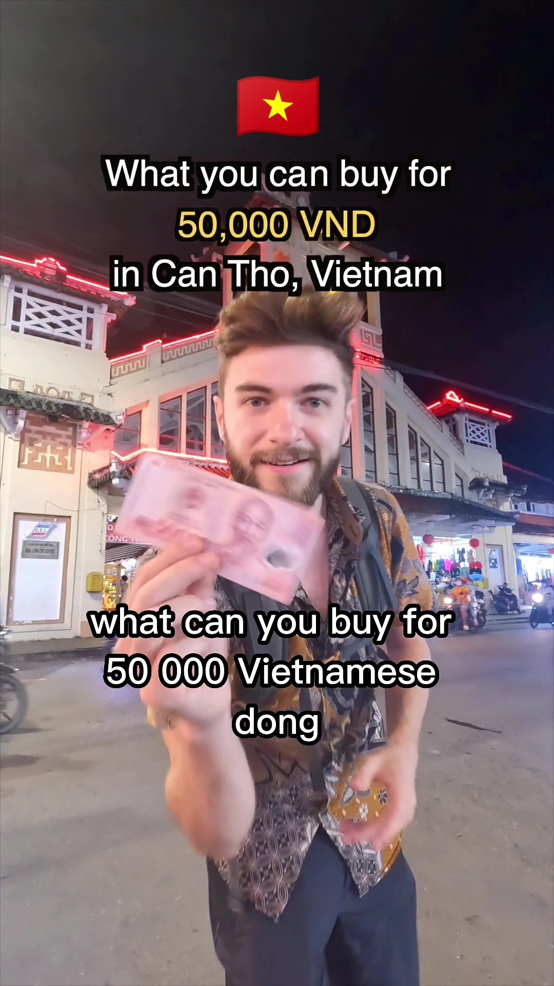 Eat with only 50,000 VND in the Night Market of Can Tho, Vietnam What can you get? 