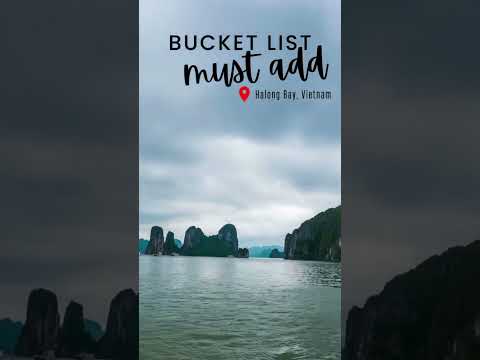 Gorgeous Halong Bay in Vietnam.  #vietnam #vietnamtravel #halongbaytravel #halongbaycruise #shorts