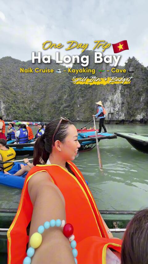 One day trip ke Ha Long Bay ternyata padat tapi super worth it! 😭✨ Berangkat pagi dari Hanoi, sekitar 2,5&ndash;3 jam perjalanan&hellip; sampai sana langsung naik cruise keliling Ha Long Bay yang terkenal banget itu. Dalam sehari bisa: 🚤 Cruise keliling limestone island 🛶 Kayaking di tengah laut 🪨 Explore cave 🏝️ Naik ke viewpoint buat lihat Ha Long Bay dari atas Kalau cuma punya waktu singkat di Vietnam, one day trip ini masih worth it banget! Aku booking tripnya lewat Klook. Kalau mau coba juga, pakai kode: KLOOKVANISHA buat diskon 5% ya ✨ #HalongBay #HalongBayVietnam #HanoiToHalongBay #VietnamTravel #VietnamTrip