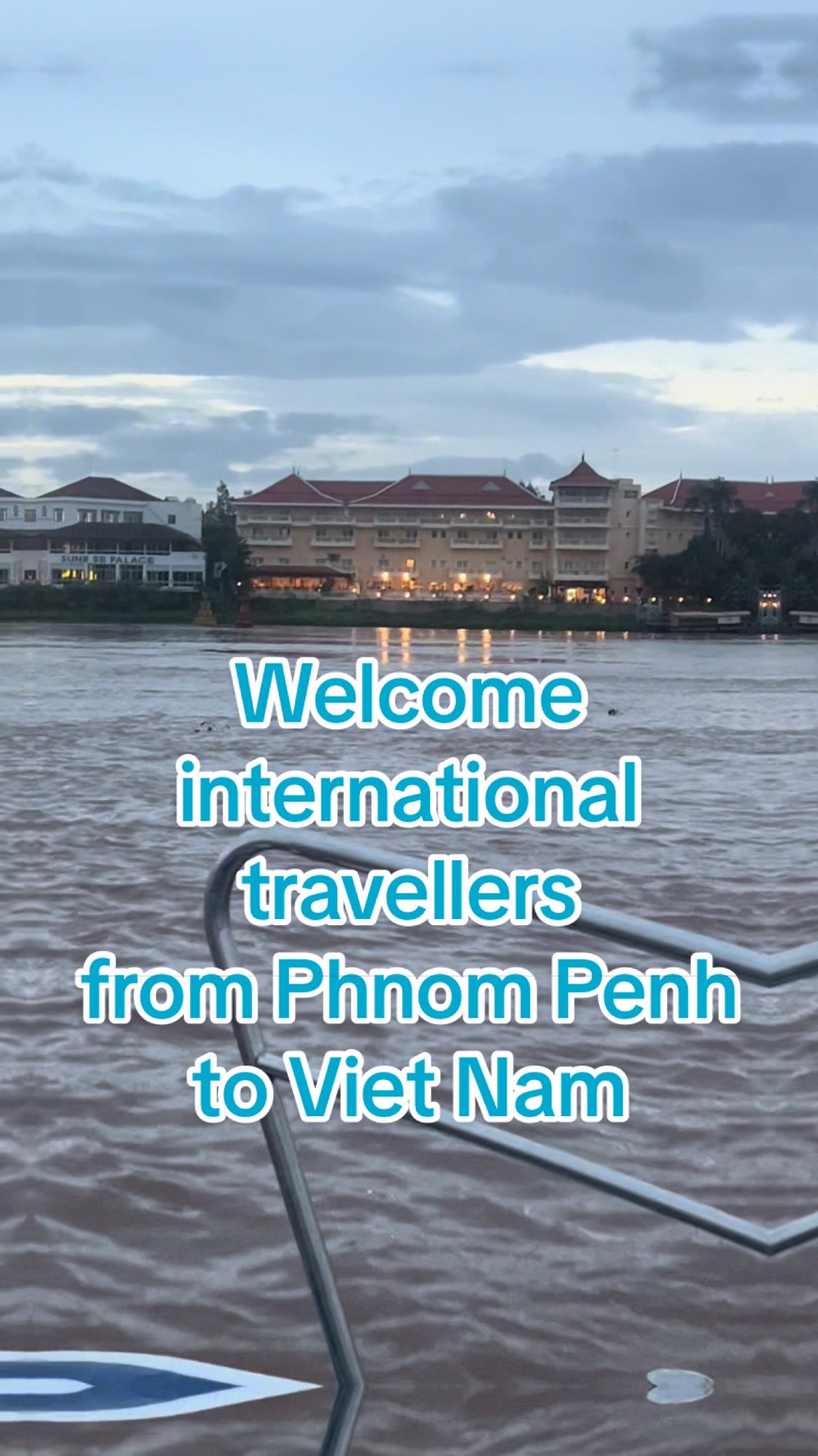 Welcome international travellers from Phnom Penh to Viet Nam #video #vibes #speedboat #cambodia #chaudoc 