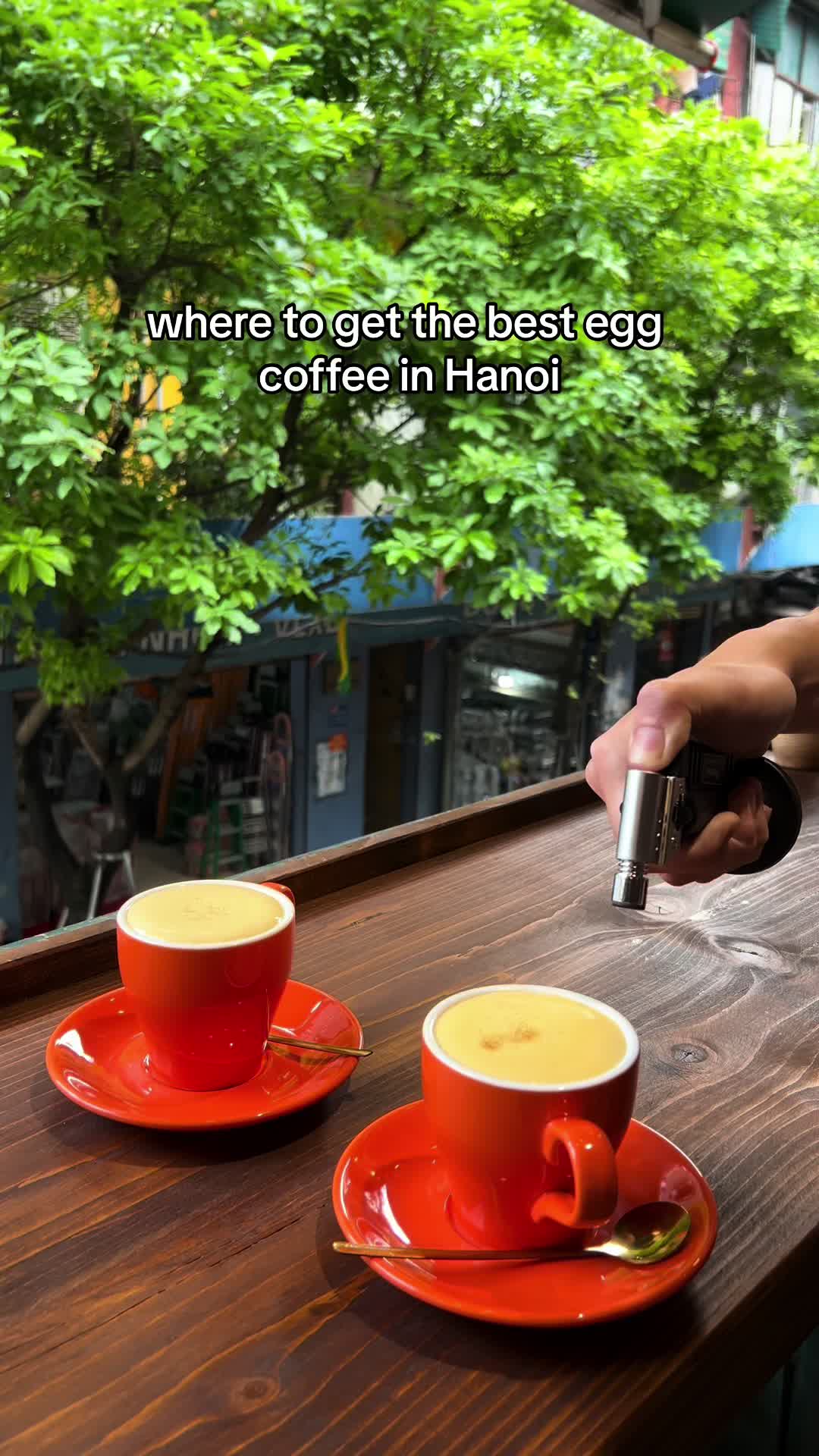 and YES egg in coffee actually tastes amazing😳 #vietnam #backpackinglife #hanoi #eggcoffee 