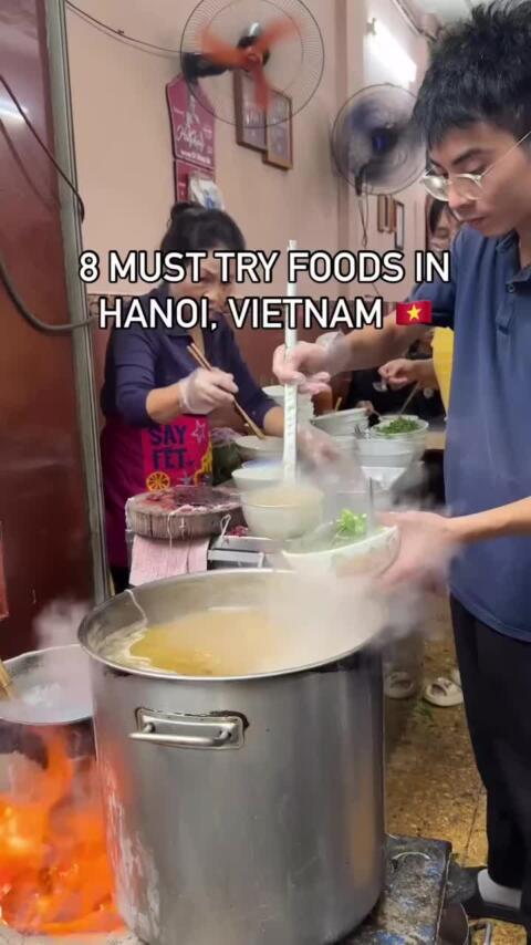 🎥 Hanoi Food You MUST Try!🍜 ✨ Phở &ndash; the OG beef noodle soup 🌯 B&aacute;nh Cuốn &ndash; soft, savory rice rolls 🔥 B&uacute;n Chả &ndash; grilled pork + noodles = flavor bomb 🐟 Chả C&aacute; &ndash; fish + dill = Hanoi classic ☕ C&agrave; Ph&ecirc; Trứng &ndash; sweet, creamy egg coffee Hanoi = street food heaven 😍 📍Save this for your Vietnam trip! 𝐀𝐮𝐚𝐬𝐢𝐚 𝐓𝐫𝐚𝐯𝐞𝐥 &ndash; 𝐀𝐮𝐭𝐡𝐞𝐧𝐭𝐢𝐜 𝐄𝐱𝐩𝐞𝐫𝐢𝐞𝐧𝐜𝐞 🌐 Our website: https://auasiatravel.com/ 👀 Tripadvisor: https://bit.ly/TripadvisorAuasiaTravel 📩 auasiatravel@gmail.com ☎ Hotline | WhatsApp: +84 97 401 4486 (Vietnam) #HanoiEats #VietnamFood #TikTokTravel #AuasiaTravel #StreetFoodLover #FoodieMustTry