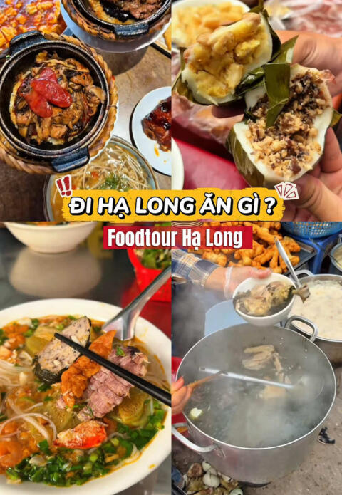 Foodtour Hạ Long bọn m&igrave;nh đ&atilde; ăn b&uacute;n c&ugrave; kỳ, cơm ni&ecirc;u chả mực, kem bơ, ch&aacute;o trai, g&agrave; tần, v&agrave; rất nhiều m&oacute;n ngon trong chợ Hạ Long. Bạn n&agrave;o chuẩn bị đi Hạ Long nhớ lưu lại những điểm ăn ngon n&agrave;y nhe. #halong #dulichhalong #bandendaychua #halongangi #foodtourhalong 