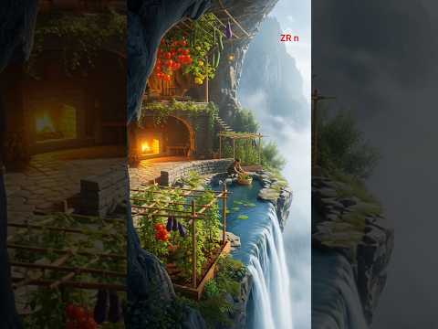 Hidden Cave Paradise 🌿⛰️#villagelife #trending #nature #relaxingmusic #paradise #shorts