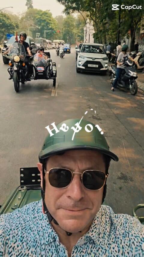 Fun day in Hanoi, Vietnam 🇻🇳🛵 Riding through the city on a sidecar tour was the best way to see Hanoi &mdash; the streets, the food, the energy, and all the hidden corners that make this city so special. Such a fun and unforgettable experience. #Hanoi #Vietnam #SidecarTour #TravelVietnam #VisitHanoi   