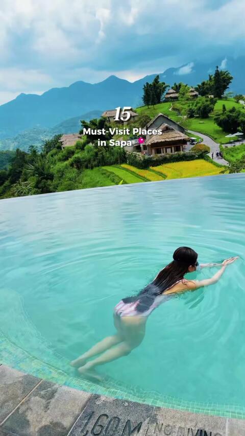 Must visit places in Sapa 🇻🇳 1. Fansipan Peak ⛰️ 2. Cat Cat Village 🌾 3. Muong Hoa Valley 🌿 4. Lao Chai - Ta Van villages 🏡 5. Rong May Glass Bridge 🌉 6. O Quy Ho Pass 🌄 7. Silver Waterfall 💦 8. Love Waterfall 💙 9. Ham Rong Mountain 🌺 10. Sapa Stone Church ⛪ 11. Moana Sapa 📸 12. Ta Phin Village 🌄 13. Sapa Night Market 🌙 14. Sapa Town cafes ☕ 15. Sun Plaza 🏛️ A visit to Sapa is all about experiencing mountains, rice terraces, trekking villages, cozy cafes, scenic viewpoints, waterfalls, and authentic local culture. 📌 Save for later 💬 DM me for Sapa travel tips & best deals #sapavietnam #sapatravel  #vietnamtravel #northvietnam  #ricefields 