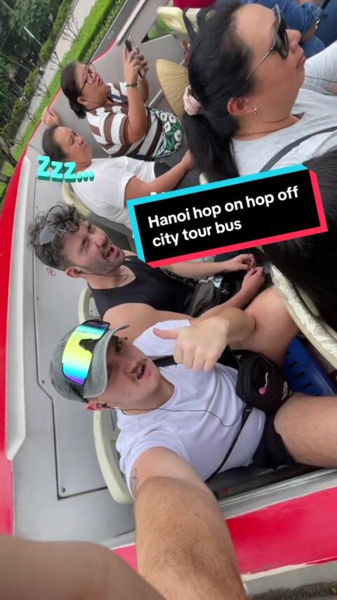 Hanoi hop on hop off city tour bus while we wait for the coach for our 🚎#hagiangloop  #traveltok #travel #fyp #vietnam 
