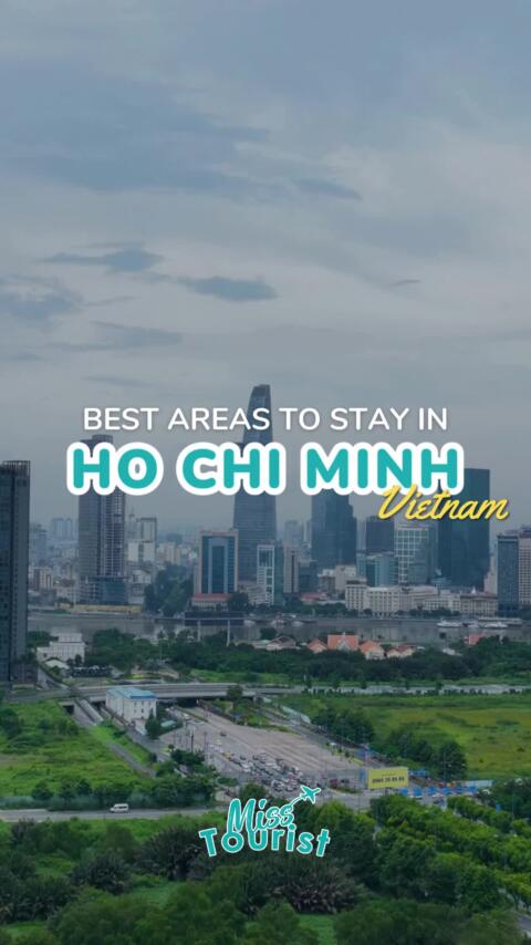 Where to stay in Ho Chi Minh City 🇻🇳 District 1 for first-timers, District 3 for quieter stays, Thao Dien for families, District 7 for long stays. Which area would you choose? 😍 Follow for more Vietnam travel inspo ✈️ #hochiminhcity #wheretostay #vietnamtrip #citytravel #traveltok #digitalnomad