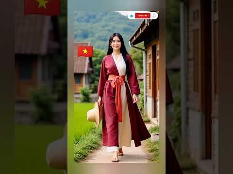 Vietnamese Beauty in Ao Dai & Ao Tu Than | Traditional Fashion 🇻🇳✨| #aigirl #fashion #aishorts