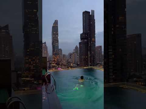 The best Infinity pool in Bangkok #shorts #bangkok #luxuryhotel