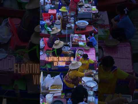 🛶🥗 Floating market in Vietnam 🇻🇳 #shorts