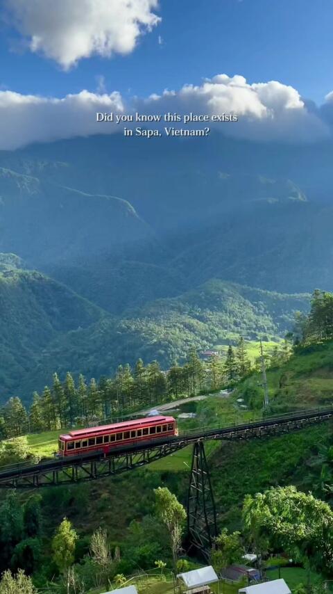 Another reason to visit Sapa, Vietnam! 🇻🇳 📍 Viettrekking Sapa Restaurant A cozy caf&eacute; & restaurant with stunning mountain views in Sa Pa. One of the most iconic moments here is watching the Muong Hoa Funicular slowly passing through the valley - the view is incredibly chill and unforgettable. 🚞⛰️ DM me if you&rsquo;re looking for the best Sapa tours. #sapa #sapavietnam  #vietnamtravel #beautifuldestinations #mountainview 